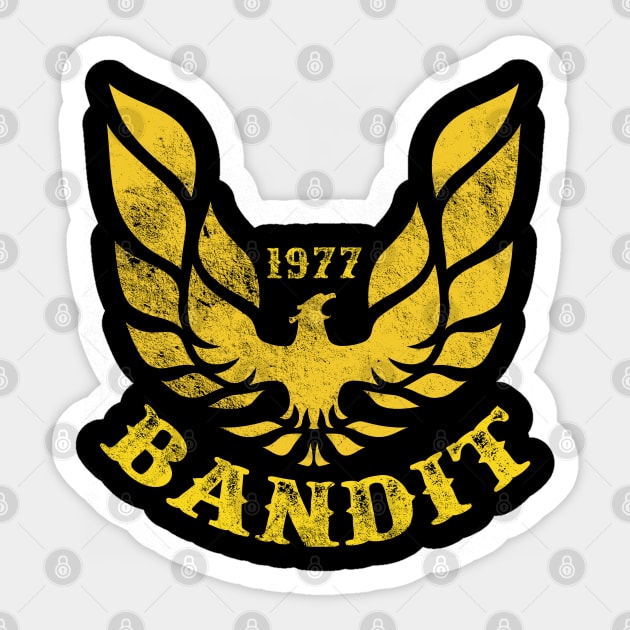 Smokey and the Bandit, distressed Sticker by hauntedjack